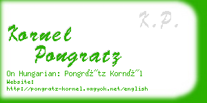 kornel pongratz business card